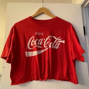 Coke self cropped t shirt